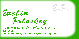 evelin poloskey business card